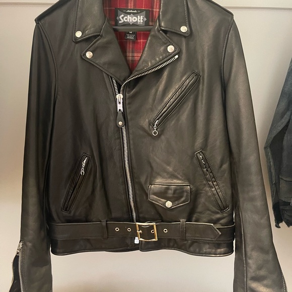 Scott Black Leather Biker Jacket - Picture 1 of 12